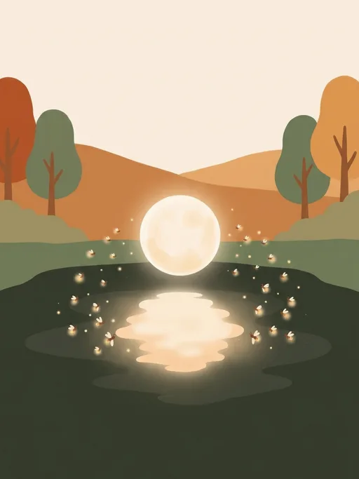 Kepingan Cahaya Bulan di Danau Sunyi